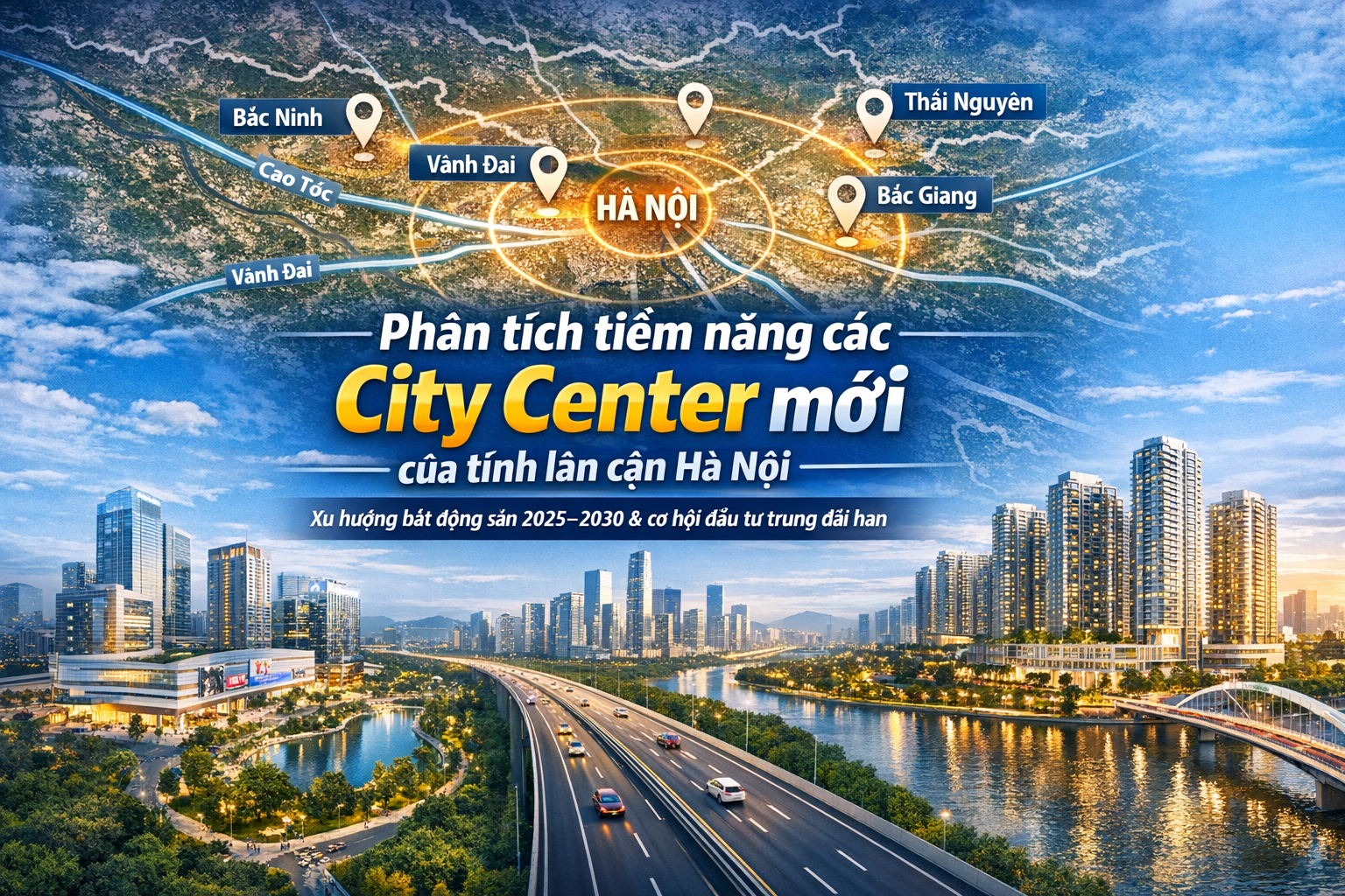 Phân tích tiềm năng các City Center mới của tỉnh lân cận Hà Nội